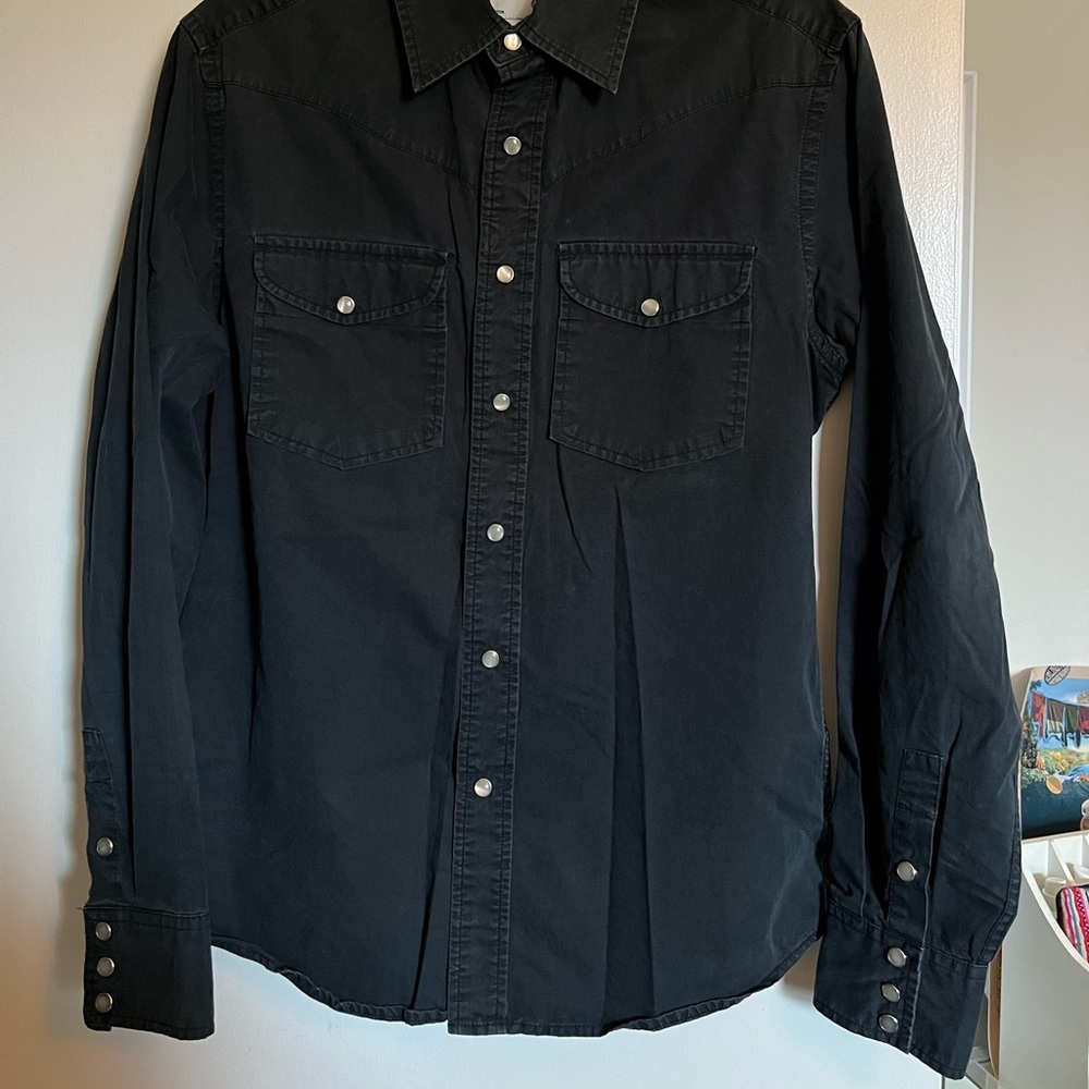 Navy Button Down - image 3